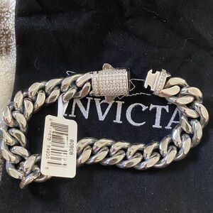 Invicta Stainless Steel Cuban Link Bracelet